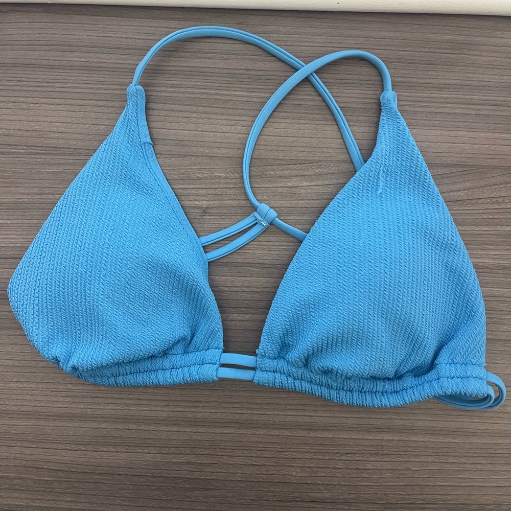 Blue bikini top